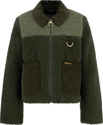 Barbour Jassen, Dames, Groen, S, Polyester, Malena Cropped Fleece