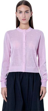 Cecilie Bahnsen Pretty Bow Gebreid Vest - Dames - Truien - Roze - Maat: M Zijde