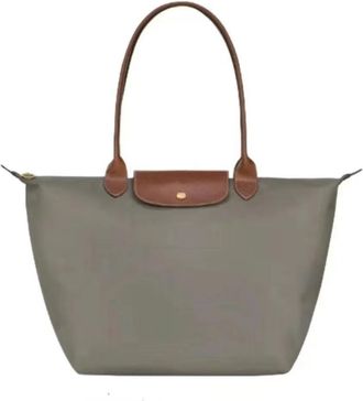 Generic Multipurpose Tote Bag: Foldable Soft Nylon, 3 Sizes, Stylish Water-Resistant Designer Handbag for Work, Travel, Gym (Classic turtledove gray,Medium)