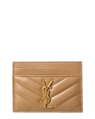 Saint Laurent Monogram Matelasse Leather Card Holder