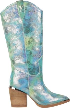 Alma En Pena Cowboylaars - Dames - Cowboylaarzen - Groen - 38 EU - Tweed - Schoenen