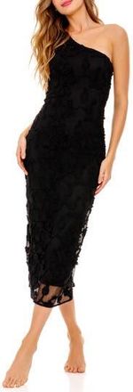 Agua Bendita Balm Chroma One-Shoulder Cover-Up Midi Dress in Black at Nordstrom Rack, Size Large