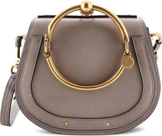 Chlo&eacute; Nile Leather Small crossbody bag - Grijs