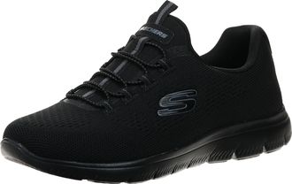Skechers Womens Summits-Radiant Flow Sneaker, Black, 5.5
