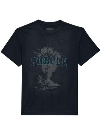Purple T-shirt con stampa - Nero