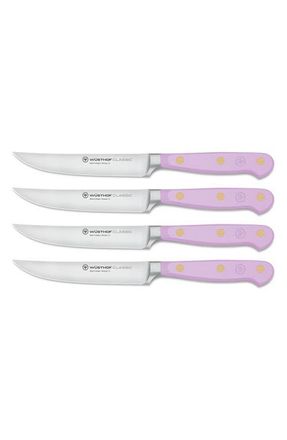 W&uuml;sthof Classic 4-Piece Steak Knife Set in Purple at Nordstrom
