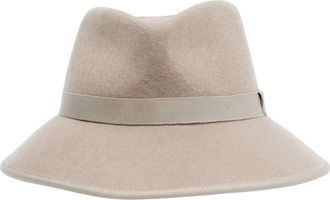 Max Mara Locusta Fedora - Dames - Hoeden - Beige - 57 CM - Katoen - Accessoires