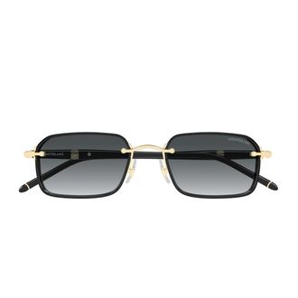 Montblanc Gold Linea Meisterst&uuml;ck Rimless Rectangular Sunglasses
