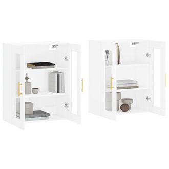 Berkfield Home Wall Mounted Cabinets 2 pcs White Engineered Wood