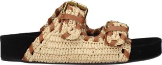 Isabel Marant Beige Raffia Womens Slippers