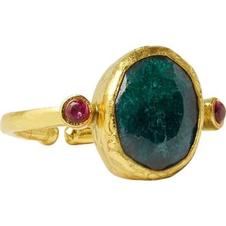 Ottoman Hands Lucia Cocktail Ring in Emerald at Nordstrom
