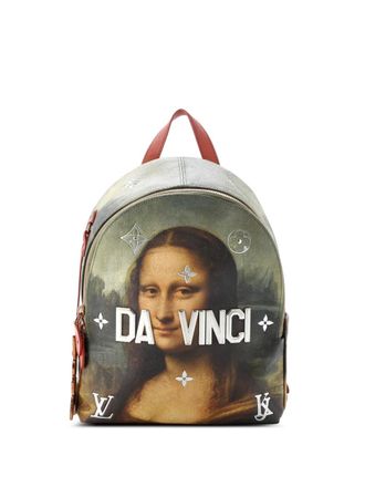 Louis Vuitton Palm Springs Limited Edition Jeff Koons Da Vinci Print Canvas PM backpack - Multicolour