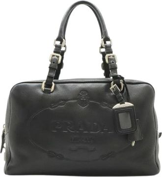 Prada Pre-owned Vitello Daino 2way Bag - Dames - Vintage Handtas - Zwart - ONE Size - Leer - Vintage