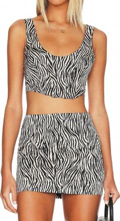 For Love & Lemons Nomi Crop Top In Black