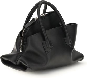 The Attico Womens La Passeggiata Mini Leather Handbag Black Calf Bos Taurus Handbags Hand Bags