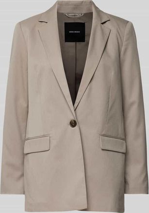 Vero Moda Relaxed Fit Longblazer aus Viskose-Mix Modell NILA in Sand, Gr&ouml;&szlig;e 40