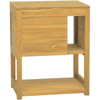 vidaXL Mueble De Ba&ntilde;o Madera Maciza De Teca 60x40x75 Cm Vidaxl