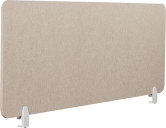 Beliani Beliani - Panel Separador Ac&uacute;stico Biombo Escritorio Pet Abrazaderas De Montaje Tela Tapizado 160 X 50 Cm Beige Split