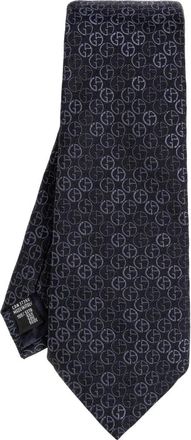 Giorgio Armani Accessoires, Heren, Blauw, ONE Size, Zijden das