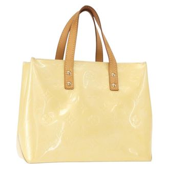 Louis Vuitton Reade Handbag Monogram Vernis Yellow Patent_Leather Handbag (Pre-Owned)