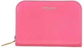 Saint Laurent Pink Leather Coin Purse/Coin Case (Pre-Owned)