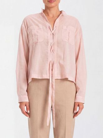 Twinset Camicia in mussola con fettucce intrecciate