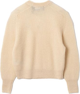 Rotate Logo-Patched Knit Sweater - Beige