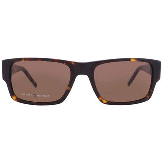 Tommy Hilfiger Brown Rectangular Mens Sunglasses TH 2017/S 0086/70 56