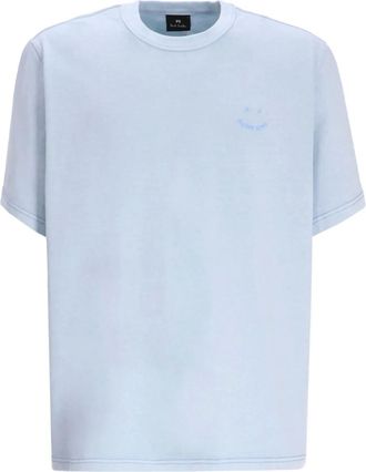 Paul Smith smiley-face cotton t-shirt - men - pure cotton - XXXL - Blue