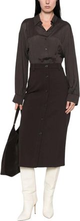 Twinset Dames, Jurken, Bruin, Maat: XL