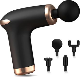 OEM Pistola De Masaje, Mini Pistola De Masaje Con 6 Niveles Ajustables Y 4 Cabezales, Masajeador Port&aacute;til Con Motor Silencioso, Alivio Del Dolor Muscular,