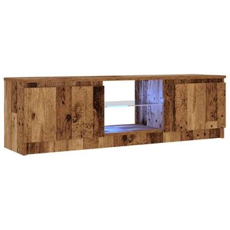 vidaXL Vidaxl - Mueble Tv Luces Led Madera Ingenier&iacute;a Envejecida 120x30x36 Cm
