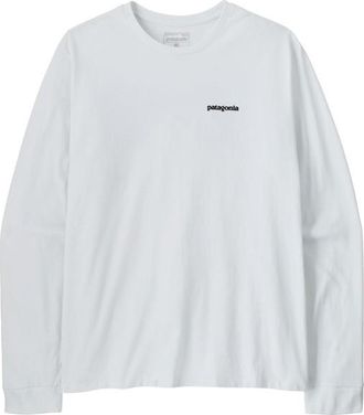 Patagonia L/S P-6 Logo Responsibili-Tee Longsleeve f&uuml;r Herren | grau/wei&szlig;
