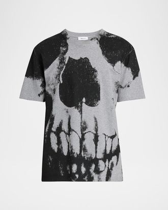Alexander McQueen Mens Large Skull-Print T-Shirt