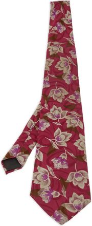 Lanvin Cravatta a fiori - Rosso