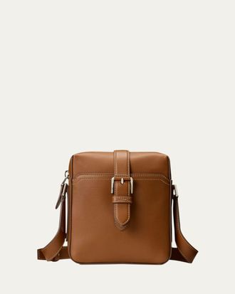 Ralph Lauren Purple Label Mens Bedford Leather Crossbody Bag