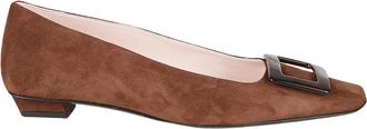 Roger Vivier Belle Vivier Turtle D&eacute;collet&eacute; 25 - Dames - Schoenen - Bruin - Maat: 37 EU Leer