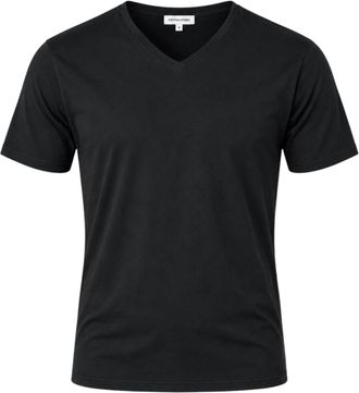 Cotton Citizen Mens Standard V-Neck Tee In Jet Black