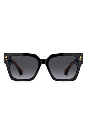 Etro 55mm Gradient Rectangular Sunglasses in Shaded Brown Blue/Grey Azure at Nordstrom