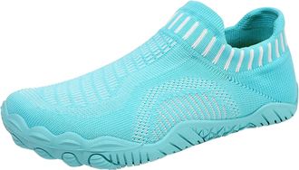 Generic Mens Water Shoes Fly Woven Slip On Shoes Non-Slip Quick Dry Barefoot Beach Swim Shoe, Breathable Mesh Lining Wide Fit Aqua Shoe with Air Cushion Comfo