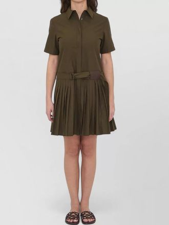 Loewe pleated shirt dress short length belt