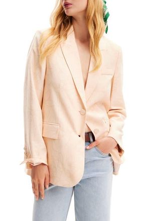 Desigual Floral Blazer in White at Nordstrom, Size X-Small