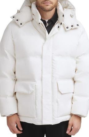 DKNY Hooded Puffer Jacket in Ice at Nordstrom Rack, Size Xx-Large