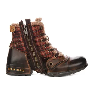 Replay Lace-up Boots, male, Multicolor, 10 UK, Grip Limited Biker Ankle Boots