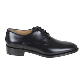 Valentino Garavani Business Shoes, male, Black, Size: 11 1/2 US Pas Des Dieux Calfskin Oxford