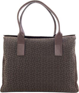 Celine Dark Brown Canvas Tote Bag (Pre-Owned)