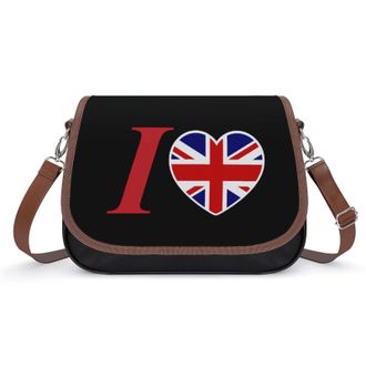 Generic I Love Uk Crossbody Bags for Women Fashion Leather Shoulder Handbags With Adjustable Strap