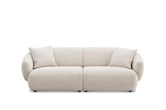 Castlery Auburn Sofa Customized, (Performance Boucle) Cream, Spill Resistant, Modular for Sofas by Castlery
