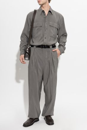Giorgio Armani Silk Shirt, Mens, Grey