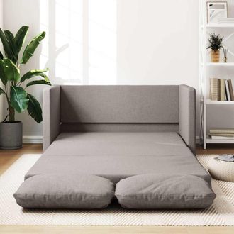 vidaXL Sof&aacute; Cama De Suelo 2 En 1 Tela Gris Taupe 112x174x55 Cm Vidaxl